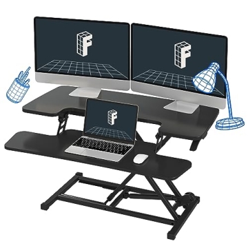 FLEXISPOT 35in Standing Desk Converter with Ergonomic Keyboard Tray