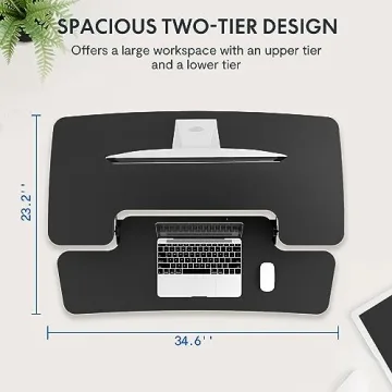 FLEXISPOT 35in Height Adjustable Desk Converter