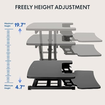 FLEXISPOT 35in Height Adjustable Desk Converter