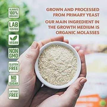 LOOV Organic Non-Fortified Nutritional Yeast Flakes - Vegan, Gluten Free, Non-GMO Unfortified Nooch - Good Source of Natural B-Vitamins - No Added Salt or Sugar - Resealable Bag, 8 Ounces (227 Grams)