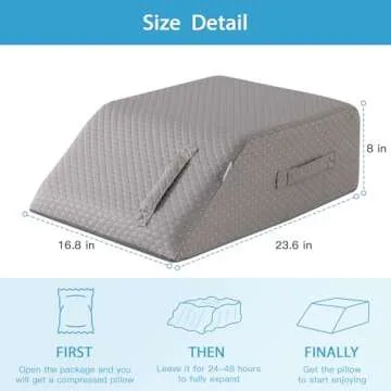 MEGCXIT Leg Pillow Elevation Blood Circulation, Leg Wedge for Elevation for Swelling, Leg Elevating ...