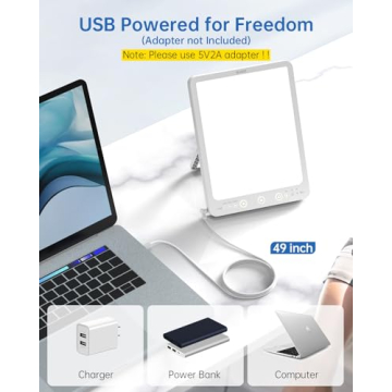 SUXIO 10000 Lux Light Therapy Lamp Mood Booster