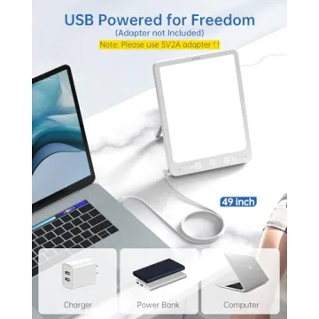 SUXIO 10000 Lux Light Therapy Lamp Mood Booster