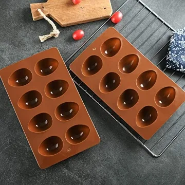 Mirenlife 8 Cavity Silicone Egg Pan for Baking and Crafting