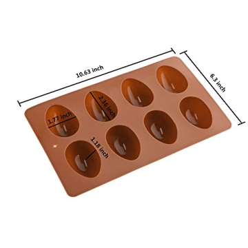 Mirenlife 8 Cavity Silicone Egg Pan for Baking and Crafting