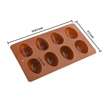 Mirenlife 8 Cavity Silicone Egg Pan for Baking and Crafting