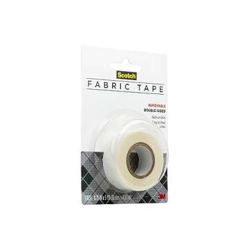 Scotch Removable Fabric Tape, 3/4 in x 180 in, 1-Roll, Removable and Double Sided