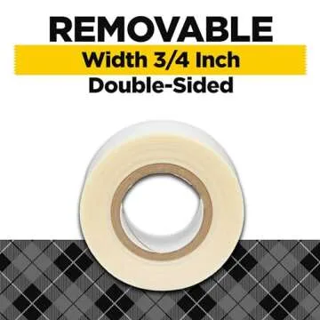 Scotch Removable Fabric Tape, 3/4 in x 180 in, 1-Roll, Removable and Double Sided