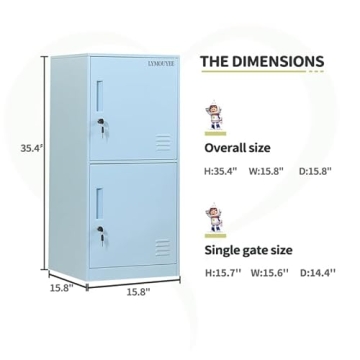 DAYTOYS Kids Metal Storage Locker - Durable & Stylish