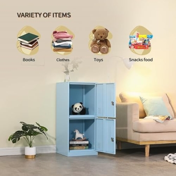 DAYTOYS Kids Metal Storage Locker - Durable & Stylish