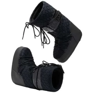Moon Boot Icon Quilt Insulated Unisex Snow Boots, M3.5-6, W4.5-7, Black