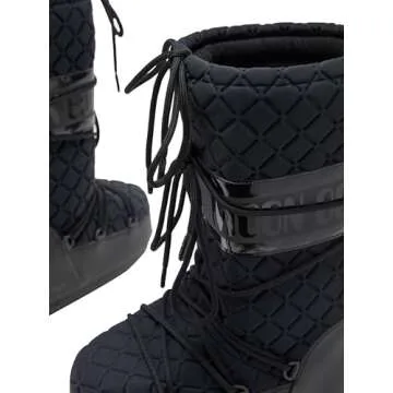 Moon Boot Icon Quilt Insulated Unisex Snow Boots, M3.5-6, W4.5-7, Black