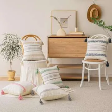 Stylish BUIOVBEY Boho Pillow Covers Set of 2