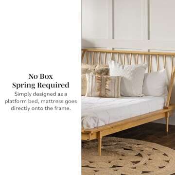 Mid Century Modern Spindle Bed Frame for Stylish Bedrooms