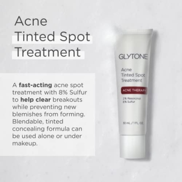 Glytone Acne Spot Treatment Cream with 8% Sulfur and Tinted Concealer