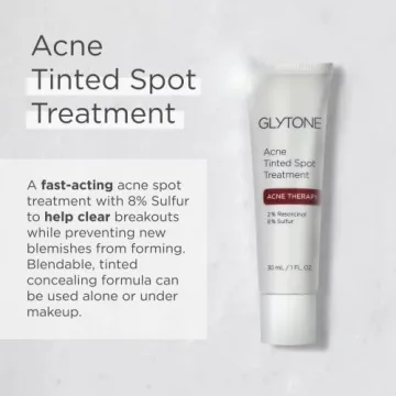 Glytone Acne Spot Treatment Cream with 8% Sulfur and Tinted Concealer