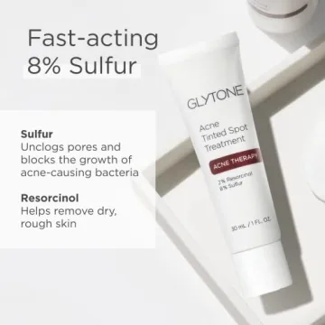 Glytone Acne Spot Treatment Cream with 8% Sulfur and Tinted Concealer