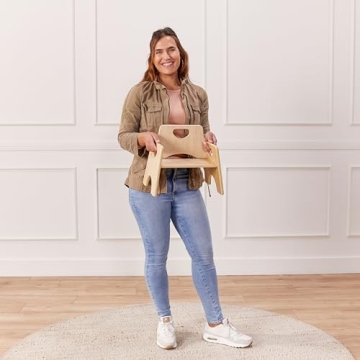 ECR4Kids Stackable Wooden Toddler Chair, 6in, Kids Furniture, Natural, 2-Pack