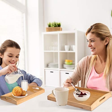 Bamboo Serving Trays Set - Eco-Friendly and Stylish Dining Solution