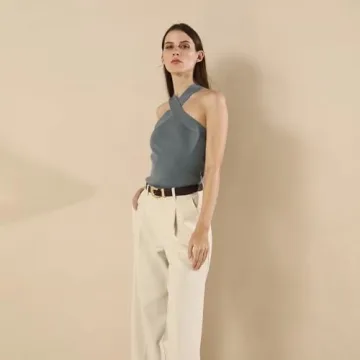 RISANTRY Burgundy Leather Belt with Gold Buckle