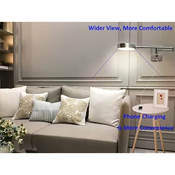 HomeFocus LED Swing Wall Lamp with USB Charging