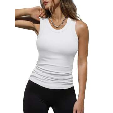 Dokotoo Women's Stylish Ribbed Halter Tank Top for All Occasions