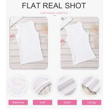 Dokotoo Women's Ribbed Low Cut Slimming Tank Top