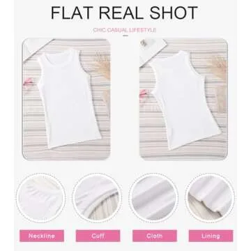 Dokotoo Women's Ribbed Low Cut Slimming Tank Top