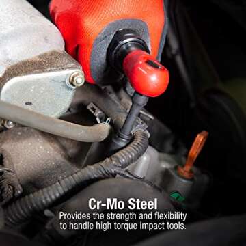 SUNEX TOOLS 1848, 1/4 Inch Drive Master Impact Socket Set, 48-Piece, SAE/Metric, 3/16 Inch - 9/16 Inch, 4mm - 15mm, Standard/Deep, Cr-Mo Alloy Steel, Radius Corner Design, Heavy Duty Storage Case