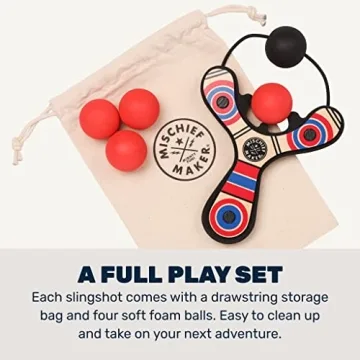 Mighty Fun! Mischief Maker Wooden Slingshot for Kids