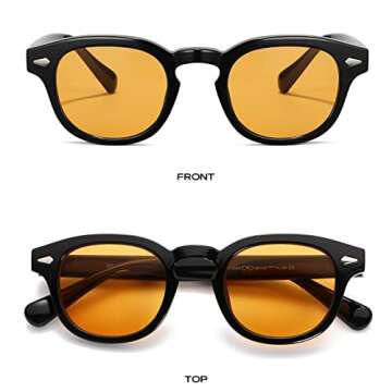 Gtand Unisex Vintage Retro Round Style Tinted Sunglasses For Men Women Fashion Circle Sun Glasses 46mm