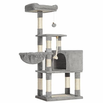 Luxury Cat Tree with Scratching Post and Basket Lounger