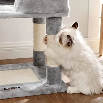 Luxury Cat Tree with Scratching Post and Basket Lounger