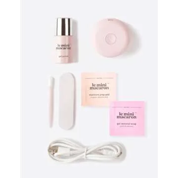 Le Mini Macaron DIY Gel Manicure Kit | Gel Nail Polish Kit w/LED Nail Dryer Lamp, Lilac Blossom (Lilac Blossom)