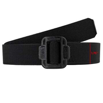 Perfect Fit Tactical Duty Belt Nylon Webbing 1.5-Inch Black