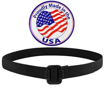 Perfect Fit Tactical Duty Belt Nylon Webbing 1.5-Inch Black