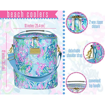 Lilly Pulitzer Insulated Beach Cooler Aqua La Vista