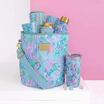 Lilly Pulitzer Insulated Beach Cooler Aqua La Vista