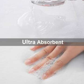 Buganda Memory Foam Bath Mat, 60" x 24", Ultra Soft and Non-Slip Bathroom Rugs, Water Absorbent and Machine Washable Bath Rug Runner for Bathroom, Shower, and Tub, White