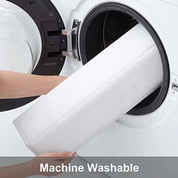 Buganda Memory Foam Bath Mat, 60" x 24", Ultra Soft and Non-Slip Bathroom Rugs, Water Absorbent and Machine Washable Bath Rug Runner for Bathroom, Shower, and Tub, White