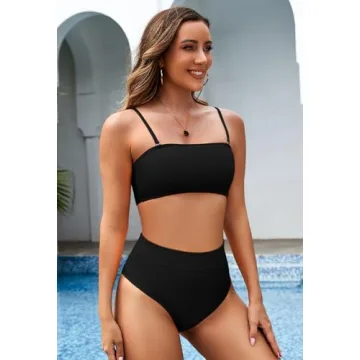 Vibrant High Waist Bikini Set by Pink Queen for Summer