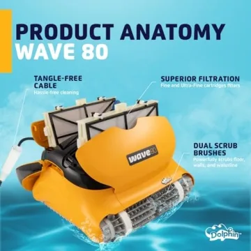 Dolphin Wave 80 Robotic Pool Cleaner with Remote Control