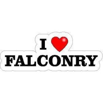 Falconry 8" I Love Vinyl Decal Sticker for Hobbies and Sports Pride