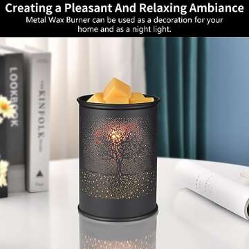 Stylish Metal Wax Melt Warmer for Home and Office
