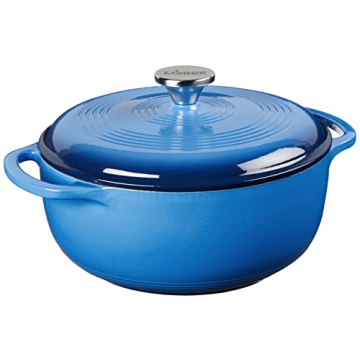 Lodge 4.5 Quart Cast Iron Dutch Oven - Caribbean Blue