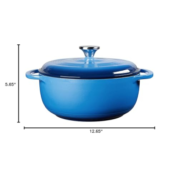 Lodge 4.5 Quart Cast Iron Dutch Oven - Caribbean Blue