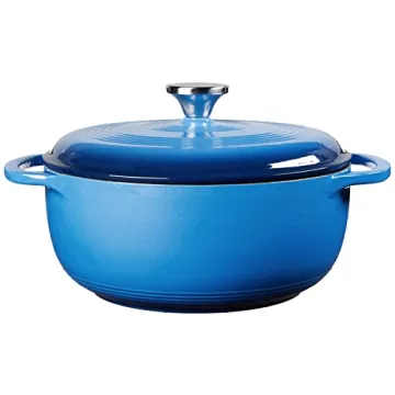 Lodge 4.5 Quart Cast Iron Dutch Oven - Caribbean Blue