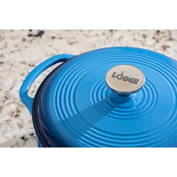 Lodge 4.5 Quart Cast Iron Dutch Oven - Caribbean Blue
