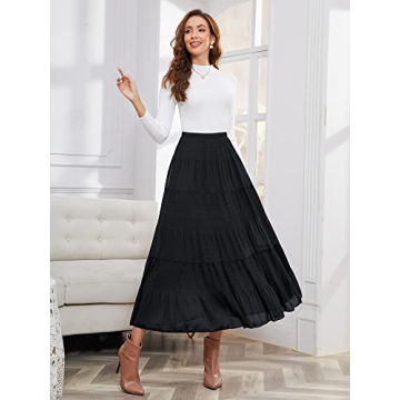 Stylish NASHALYLY Women's Chiffon Maxi Skirt for All Occasions