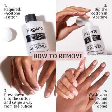 Pronto 100% Acetone Gel Nail Polish Remover for Nails